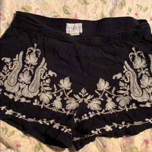Ralph Lauren black and gold appliqué shorts